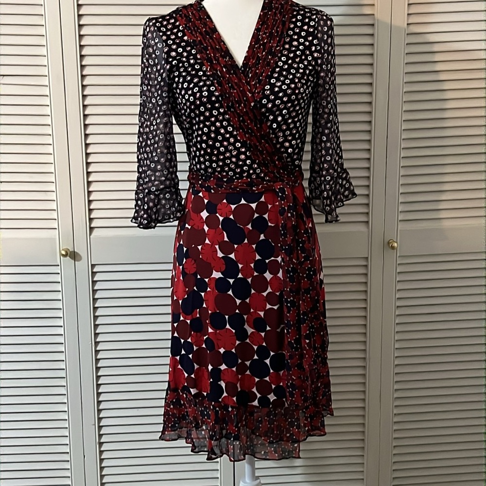 Diane von Furstenberg DVF Nieves Scarf Wrap Dress Size 8 - Picture 3 of 8